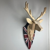 STAG HEAD Wall Mounted - Hand Crafted - Natural Stag- Faux Deer Wall Mounted - Wall Art - Animal Wall Decor & Art