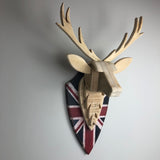 STAG HEAD Wall Mounted - Hand Crafted - Natural Stag- Faux Deer Wall Mounted - Wall Art - Animal Wall Decor & Art