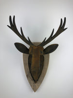 STAG HEAD Wall Mounted - Hand Crafted - Rust Effect Stag - Faux Deer Wall Mounted - Wall Art - Animal Wall Decor & Art
