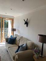 STAG HEAD Wall Mounted - Hand Crafted - Cornforth (Farrow and Ball) - Faux Deer  - Wall Art - Animal Wall Decor & Art
