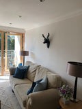 STAG HEAD Wall Mounted - Hand Crafted - Cornforth (Farrow and Ball) - Faux Deer  - Wall Art - Animal Wall Decor & Art