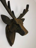 STAG HEAD Wall Mounted - Hand Crafted - Rust Effect Stag - Faux Deer Wall Mounted - Wall Art - Animal Wall Decor & Art