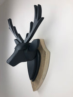 STAG HEAD Wall Mounted - Hand Crafted - Railings (Farrow and Ball) - Faux Deer  - Wall Art - Animal Wall Decor & Art